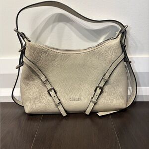 Danier Cream Leather Small Shoulder Bag